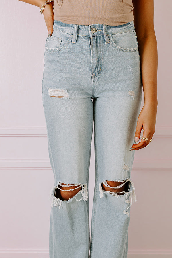 The Gilmore High Waist Distressed Flare