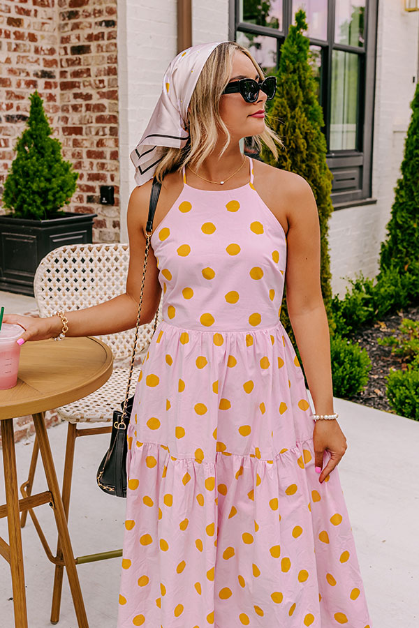 Cheek Kisses Polka Dot Midi