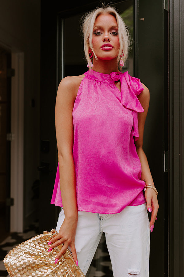 Make It Memorable Shift Top In Hot Pink