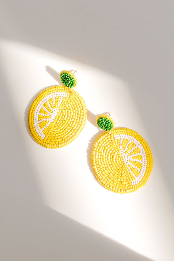 Citrus Sweet Beaded Earrings