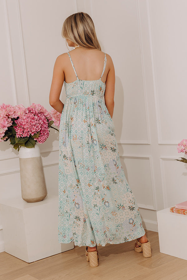 Island Vacay Maxi Dress in Aqua Image - 3