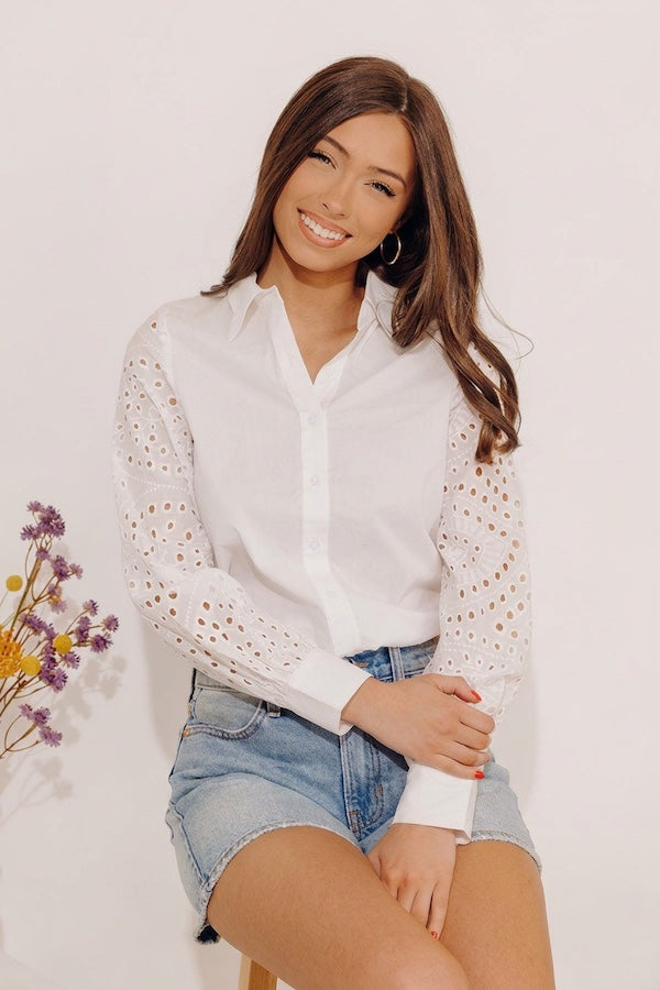 Worth Staying Button Up Top Image - 1