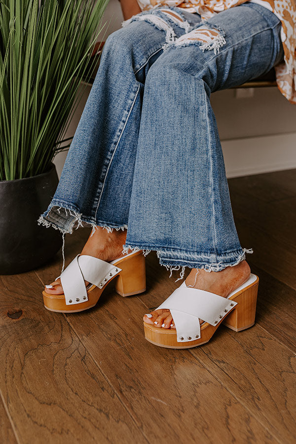 The Mellow Faux Leather Heel in White