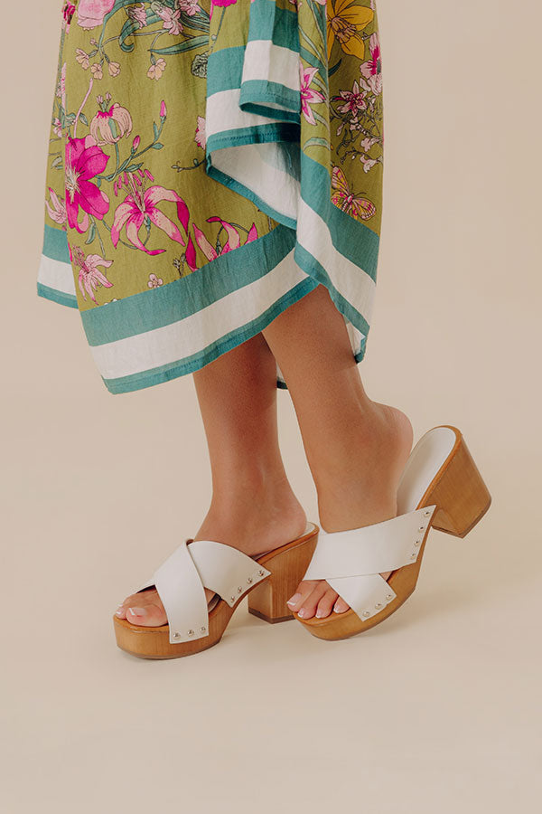 The Mellow Faux Leather Heel in White