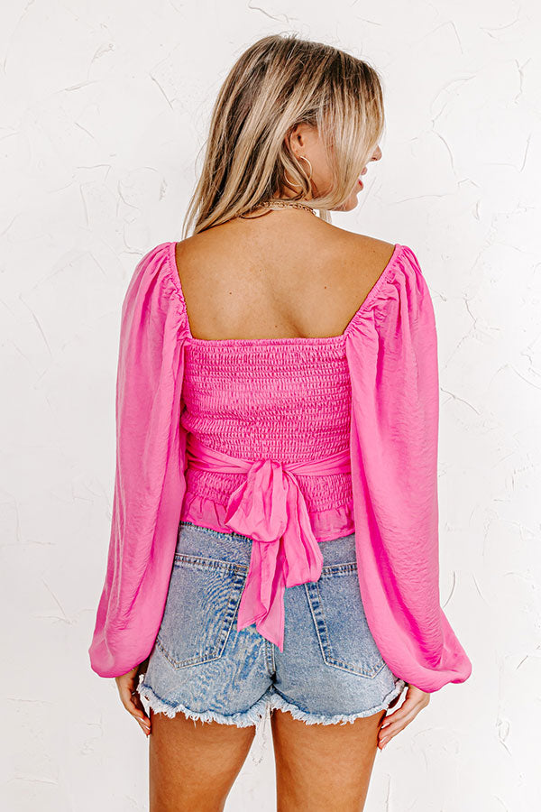 Showered In Love Crop Top In Pink