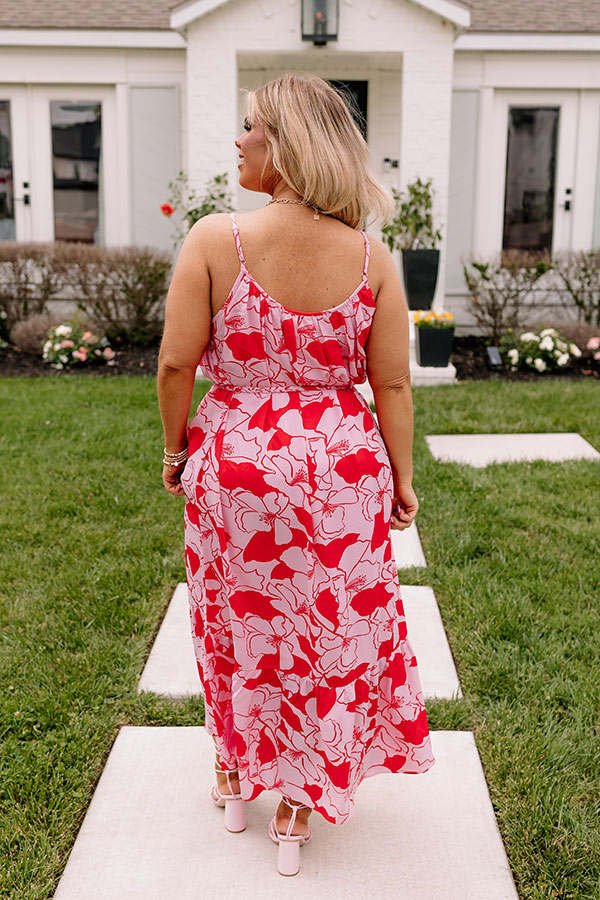 Long And Sassy floral print dress