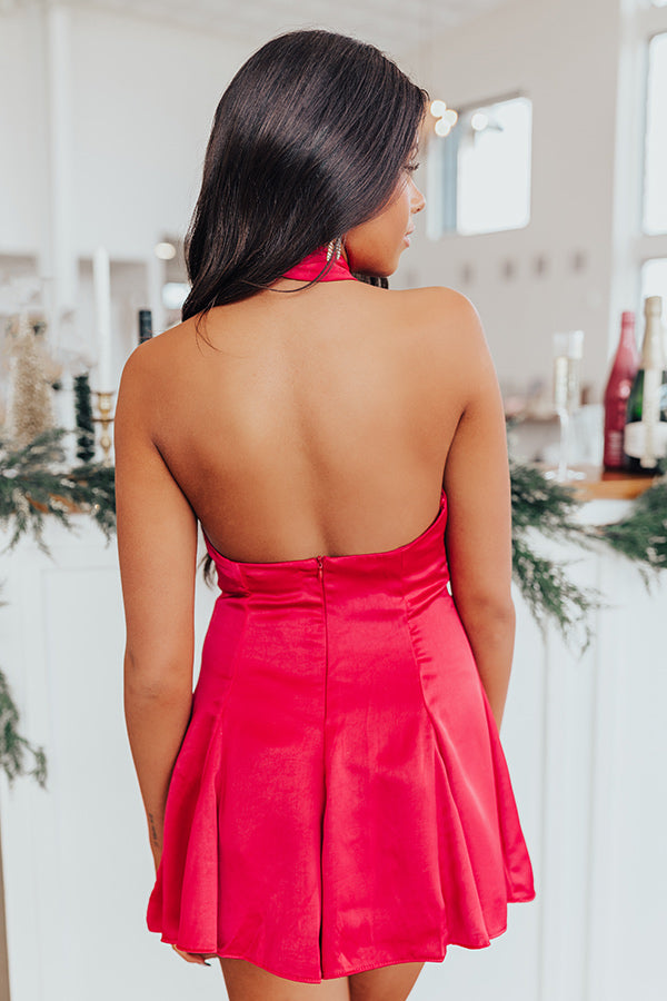 All of A Sudden Satin Romper in Rose S / Rose All of A Sudden Satin Romper in Rose S / Rose