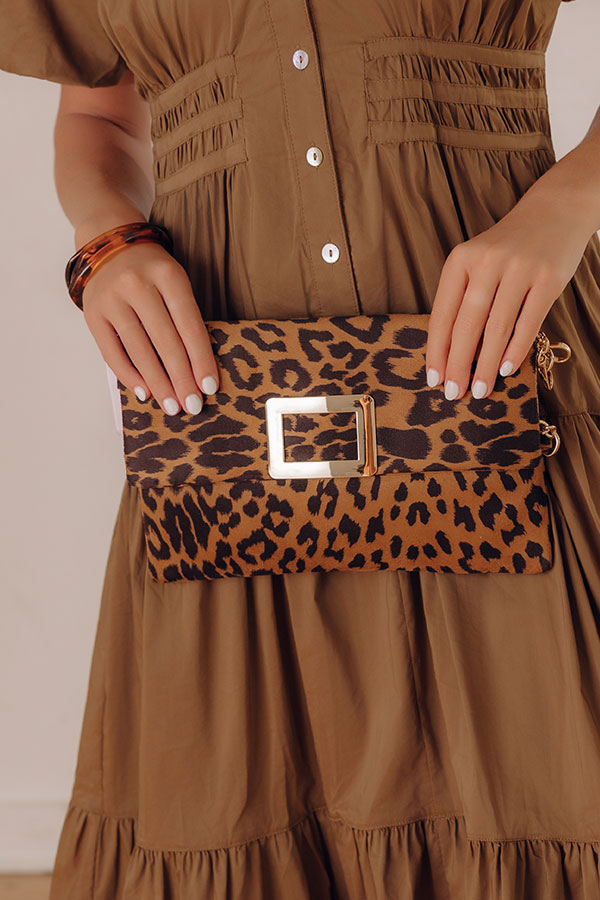 Think Pretty Leopard Clutch