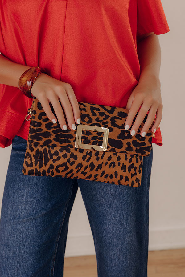 Think Pretty Leopard Clutch