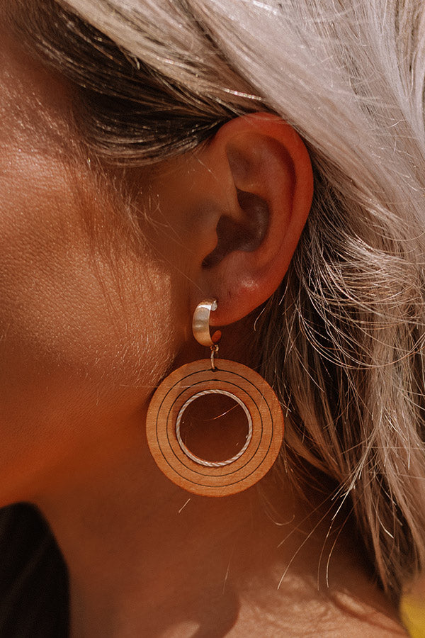 Made For Vacay Earrings In Brown Image - 2