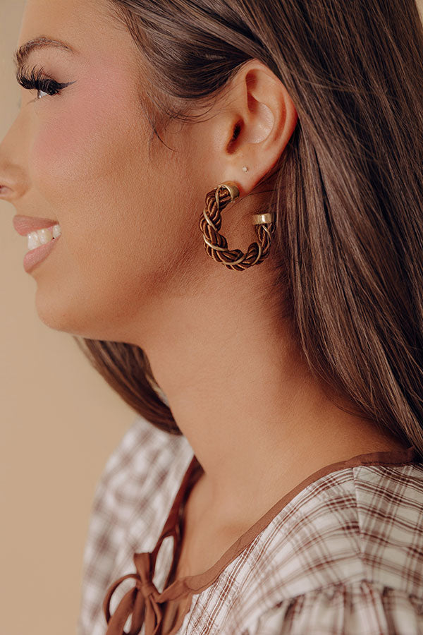 Feeling Confident Hoop Earrings Image - 1