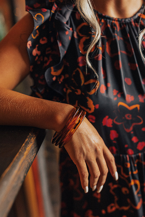 Everyday Excitement Bangle Bracelet Set In Tortoiseshell Image - 2