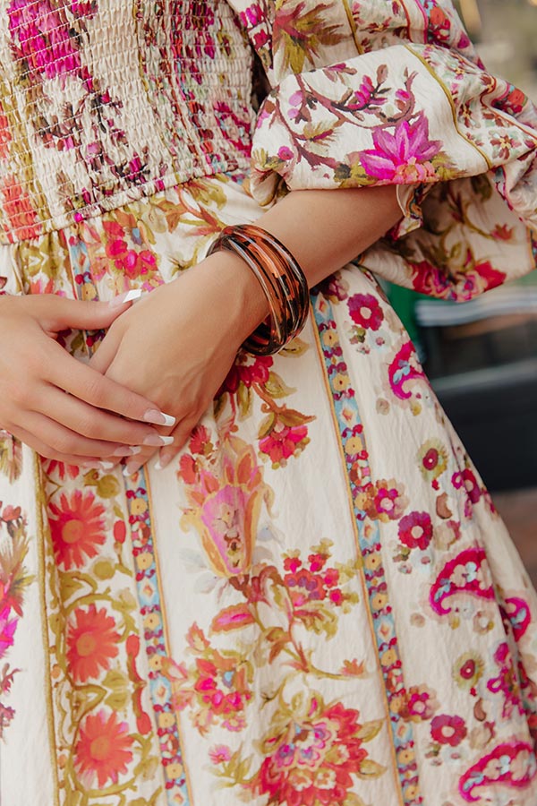 Everyday Excitement Bangle Bracelet Set In Tortoiseshell