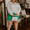 Ready To Remix High Waist Shorts In Green Curves