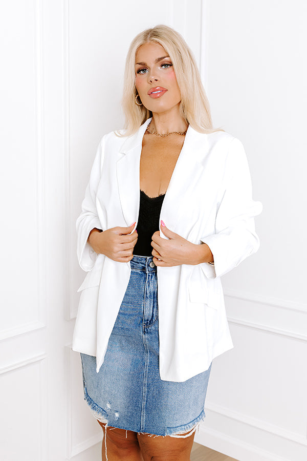 Ready To Remix Blazer In White Curves