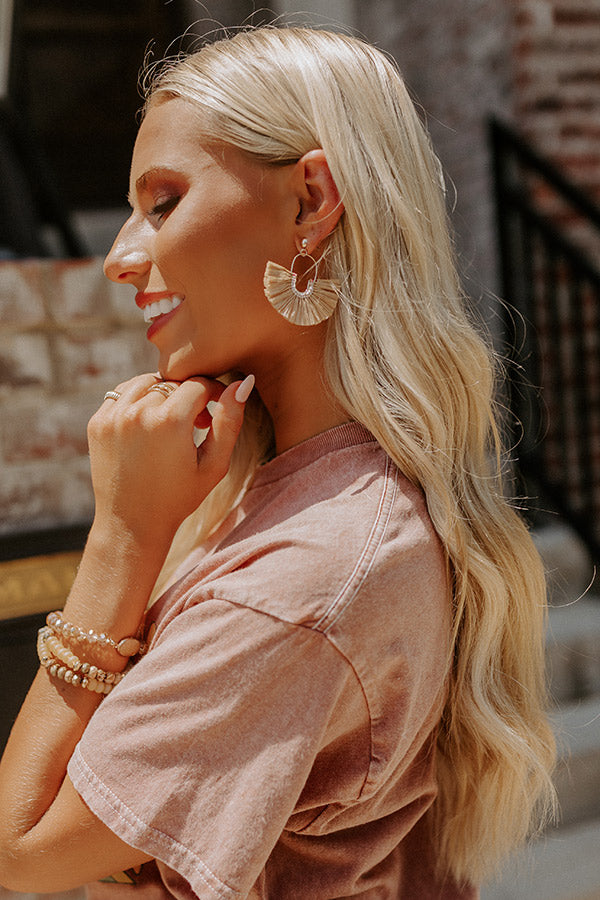 Made In The Shade Earrings In Tan Image - 2