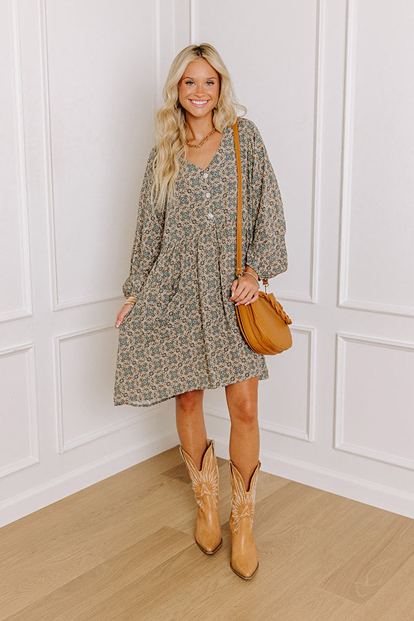 Maple Grove Shift Dress In Beige