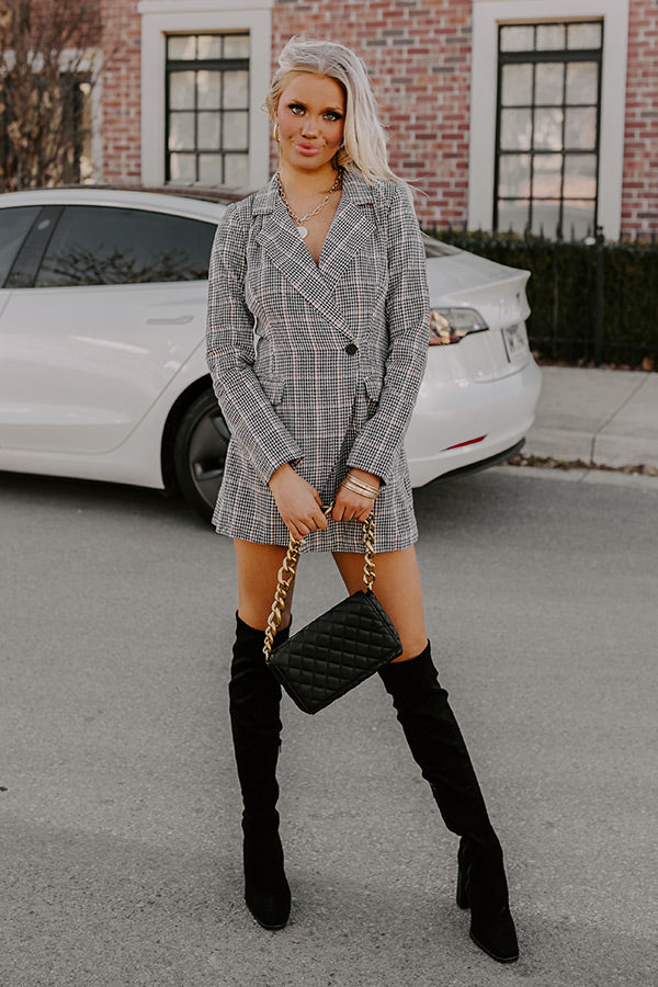 Front Row At Fashion Week Houndstooth Romper In Black