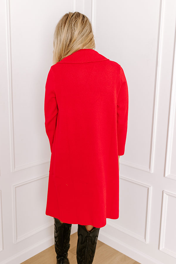 Slope City Light Weight Coat In Red