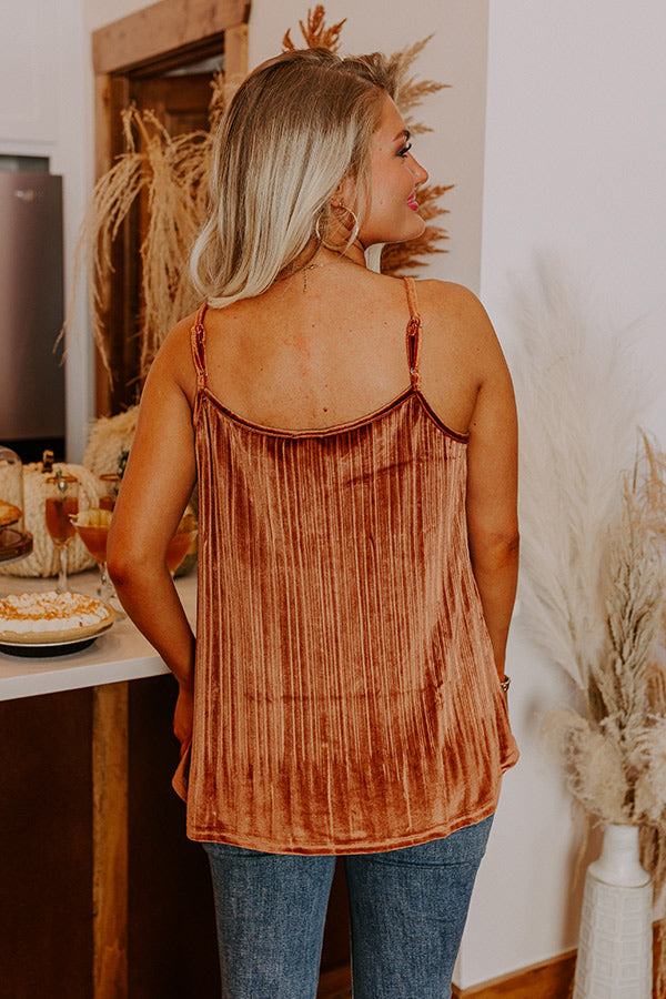 Finding Romance Velvet Tank In Rust