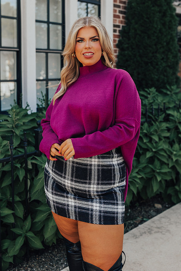 True Warmth Shift Sweater In Orchid Curves