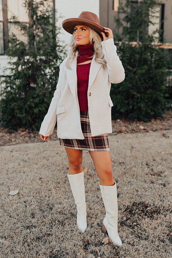 Out For A Drive Faux Fur Jacket In Cream