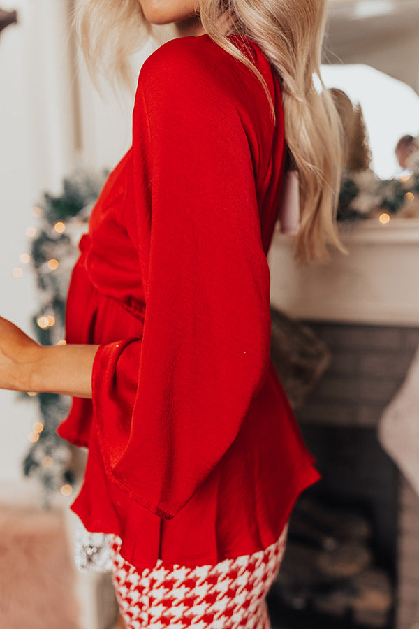 Sweet Sense Babydoll Top In Red