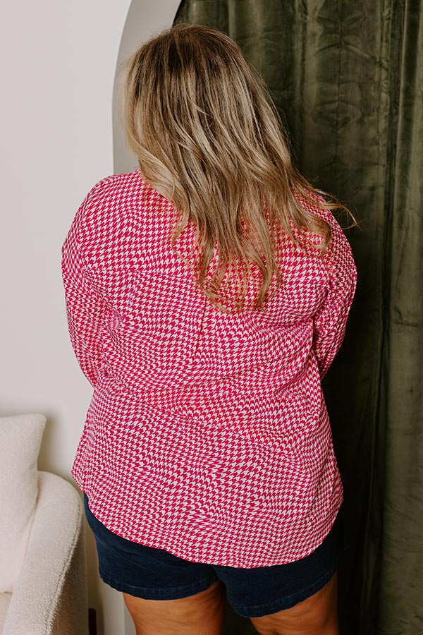 Take A Photo Houndstooth Top Curves