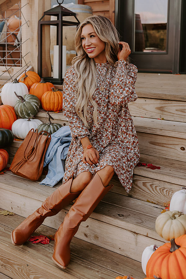 Pumpkin Swirl Shift Dress