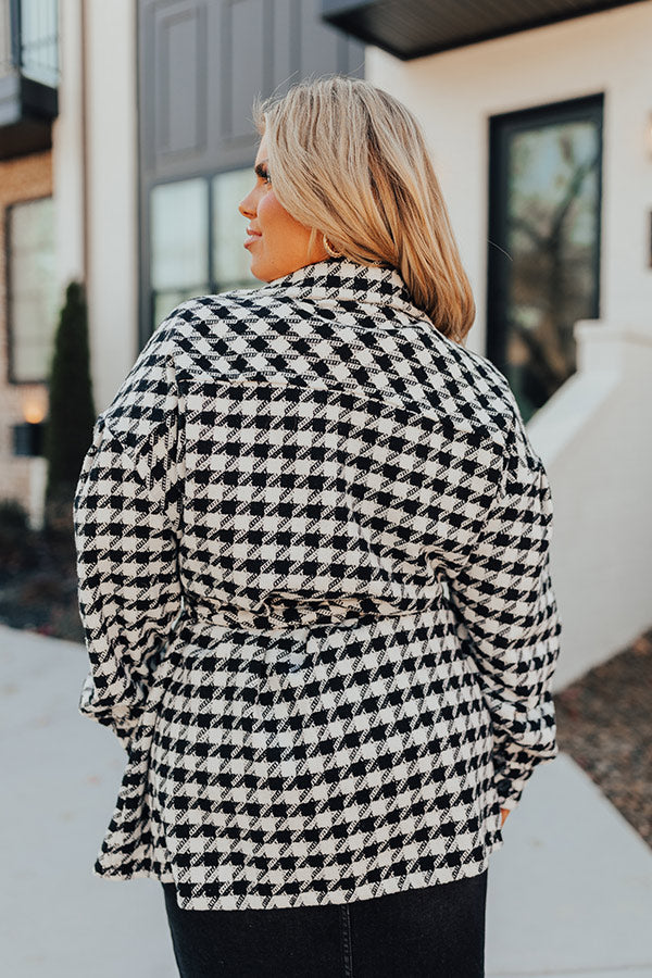 Cuddle So Close Houndstooth Jacket Curves