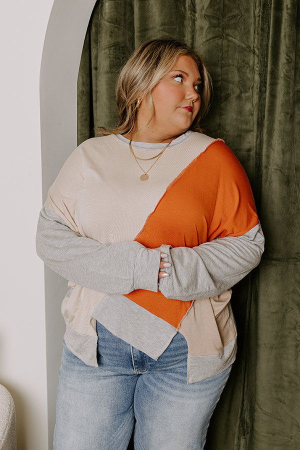 Maple Morning Colorblock Sweatshirt Curves