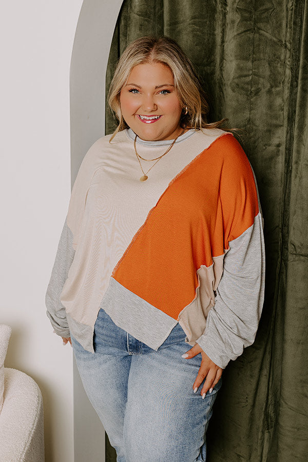 Maple Morning Colorblock Sweatshirt Curves