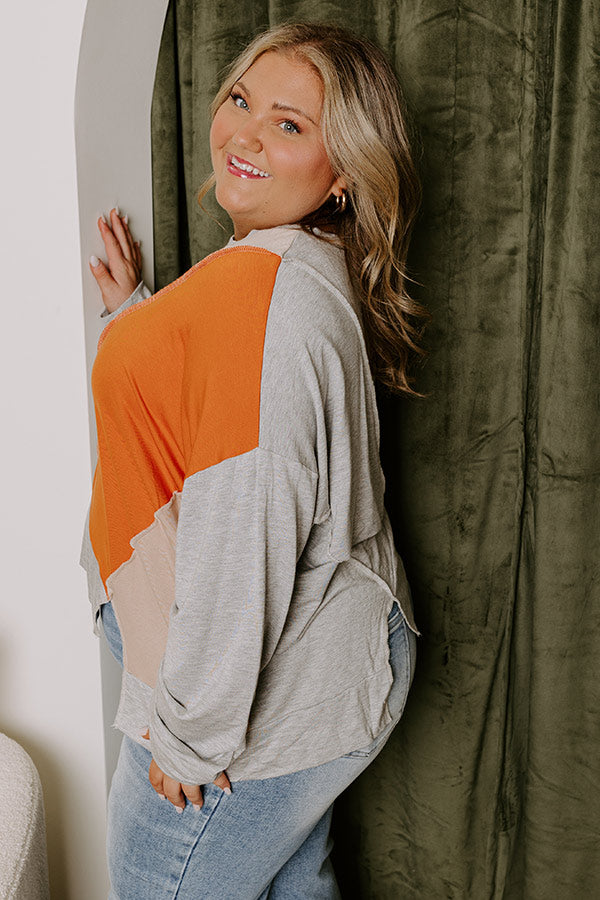 Maple Morning Colorblock Sweatshirt Curves