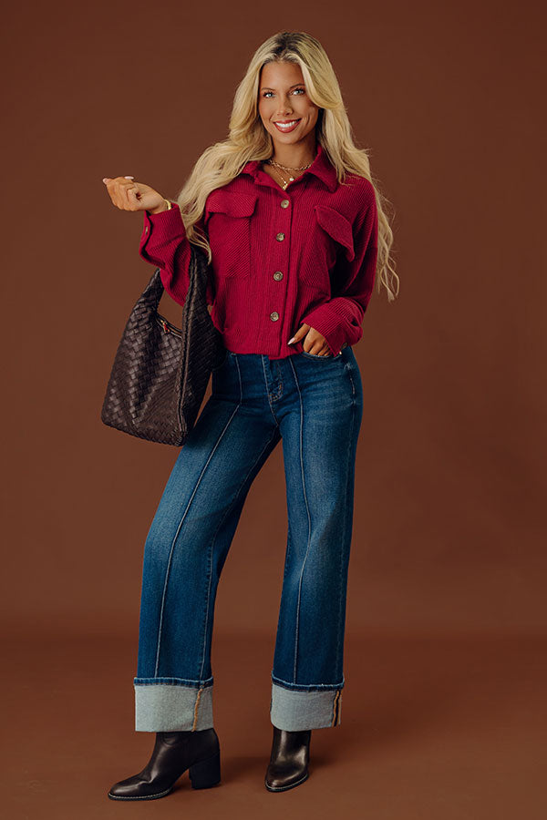 Best Season Of All Button Up In Wine Image - 1