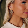 Away For The Winter Rhinestone Earrings in Gold Image - 1