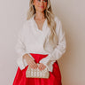 Try Your Luck Front Tie Top in White Image - 1