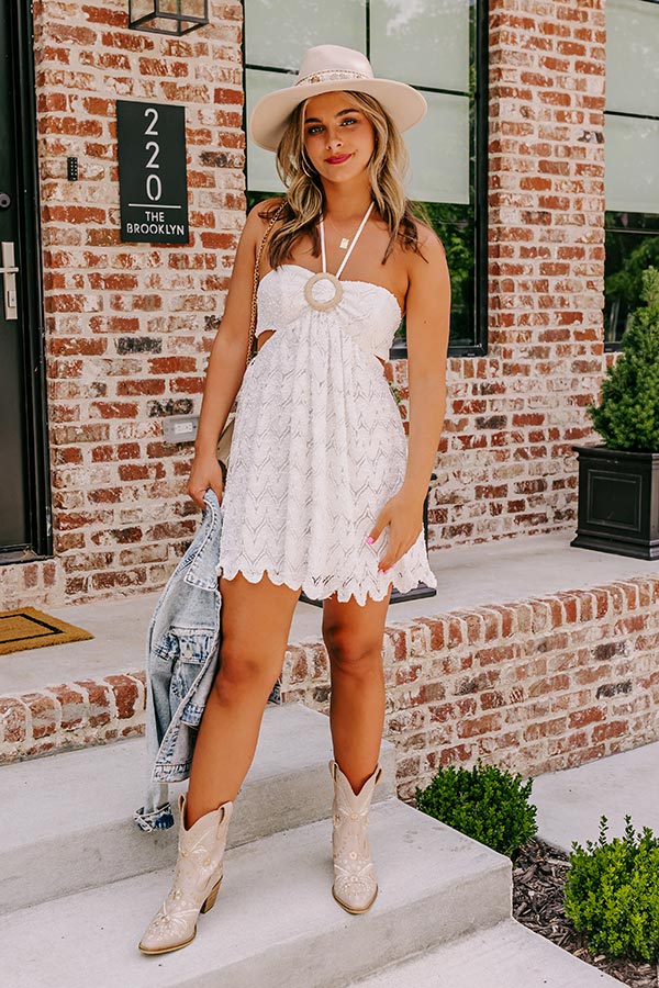 Hilton Head Happy Hour Halter Mini Dress