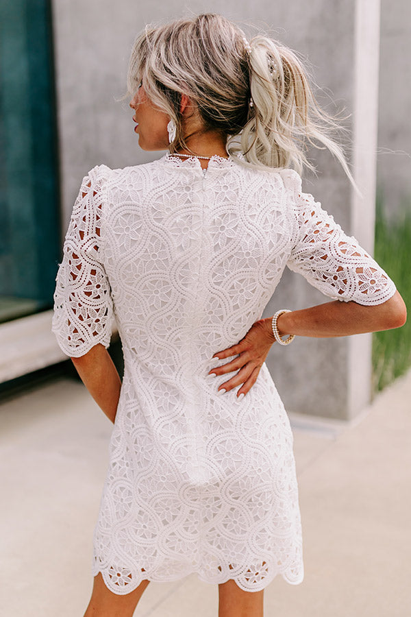 Claim To Love Crochet Dress in White Claim To Love Crochet Dress in White