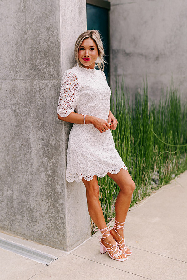 Claim To Love Crochet Dress in White Claim To Love Crochet Dress in White