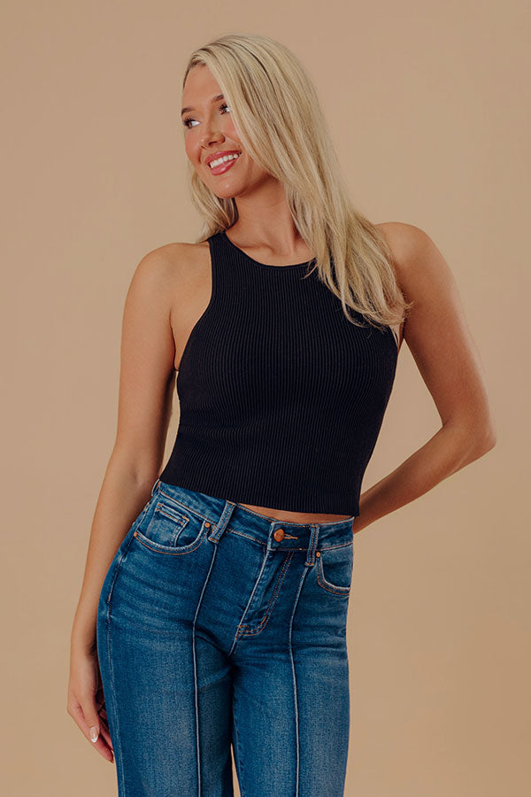 Express It Out Sculpt Top In Black Image - 1