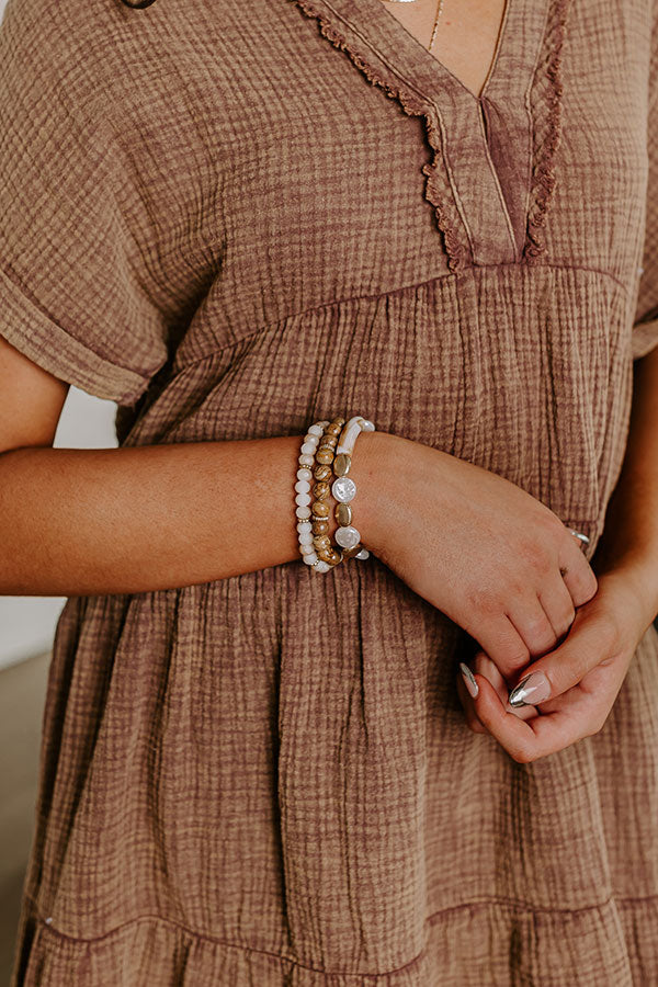 Admit Your Feelings Bracelet Set In Natural