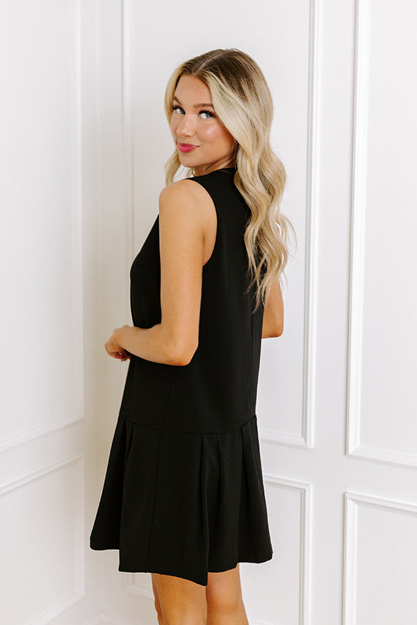 Sure And Steady Mini Dress In Black