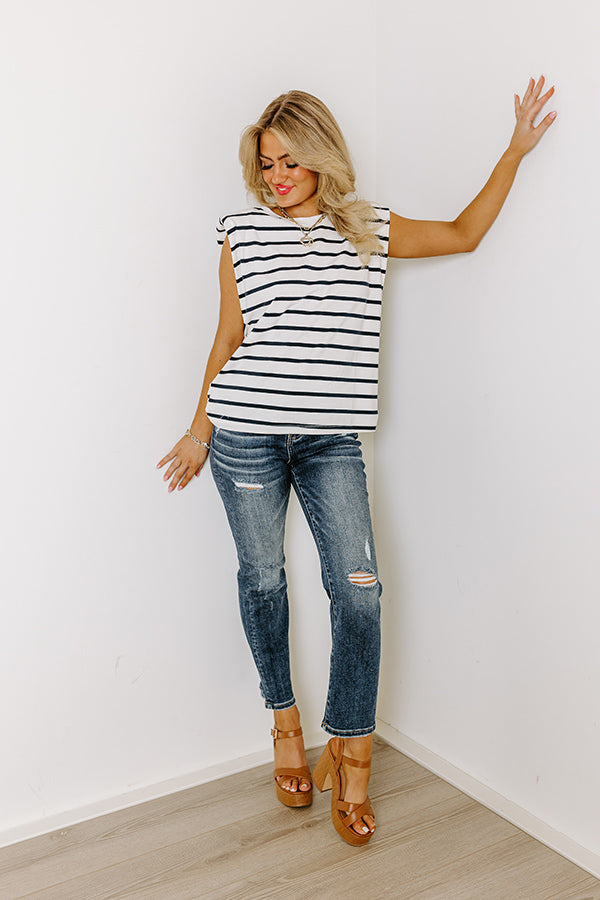 Fact Or Fiction Stripe Top