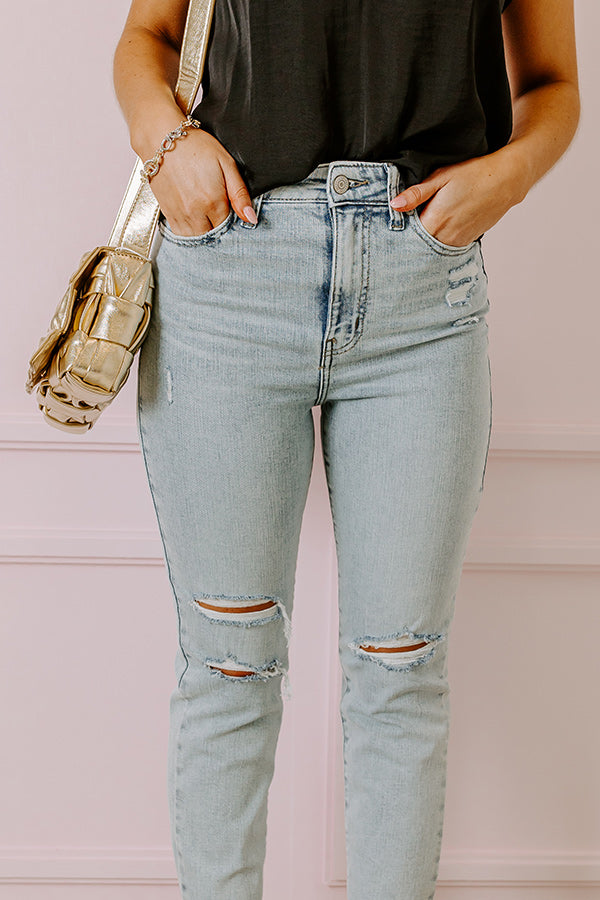 Eunina The Sofia High Waist Distressed Ankle Jean