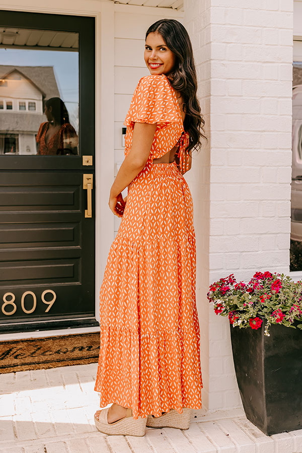 Iconic Crush Cut Out Maxi In Orange