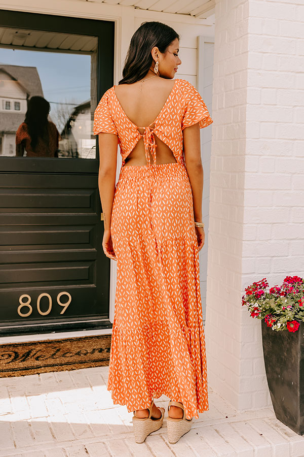 Iconic Crush Cut Out Maxi In Orange