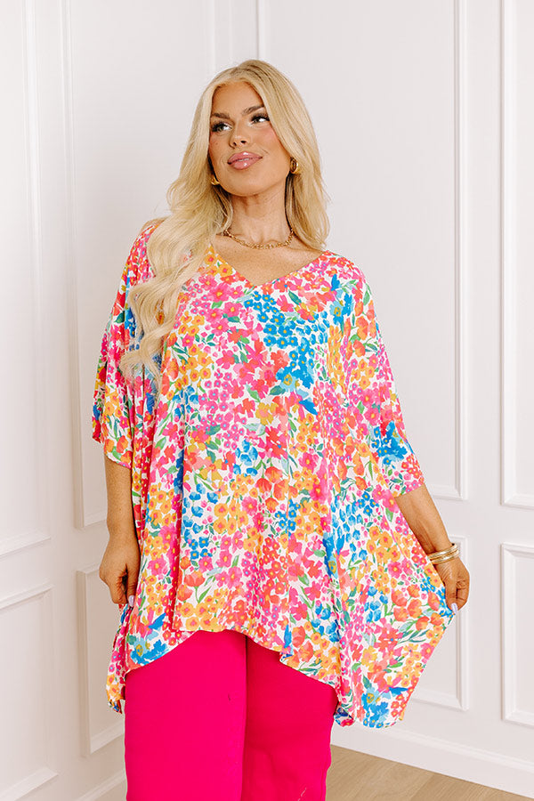 Passing Through Paradise Shift Tunic In Bubblegum Pink Curves