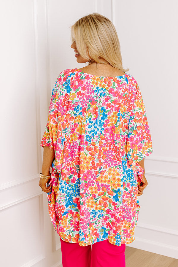 Passing Through Paradise Shift Tunic In Bubblegum Pink Curves