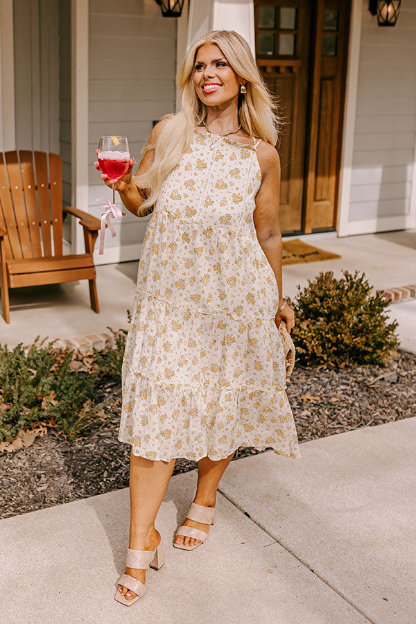 Blissful Beats Floral Midi Curves