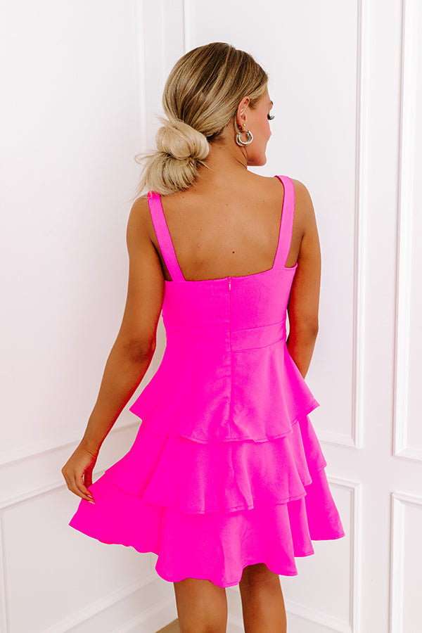 Divine Delight Mini Dress In Hot Pink M / hot-pink Divine Delight Mini Dress In Hot Pink M / hot-pink